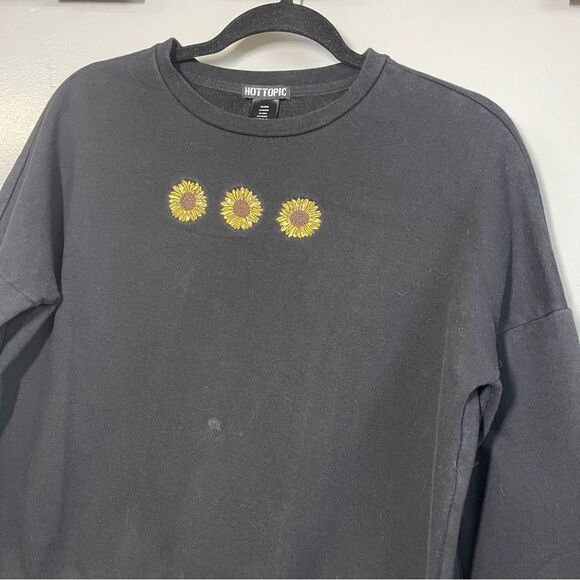 Hot Topic Sunflower Crew Sweatshirt Size Small - Picture 5 of 11